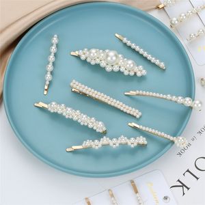 Vente en gros de pinces à <span class=keywords><strong>cheveux</strong></span> en perles simulées pour femmes, épingles à <span class=keywords><strong>cheveux</strong></span> simples de style coréen, barrettes florales, pinces latérales, accessoires pour <span class=keywords><strong>cheveux</strong></span> faits à la main - Product Image 1