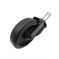 Roue pivotante EFON EF5003 en polyuréthane, roulement à billes 34568 pouces, acier galvanisé, sans frein, roue universelle personnalisable