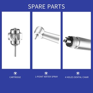Commercio all'ingrosso della fabbrica a buon mercato <span class=keywords><strong>4</strong></span> fori Turbo dentale ad alta velocità manipolo in metallo materiale in acciaio turbina dentale ad alta velocità a mano pezzo - Product Image 6