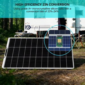 แผงโซลาร์เซลล์แบบยืดหยุ่นชนิดโมโนคริสตัลไลน์ 100W 12V ประสิทธิภาพการแปลงพลังงาน 22% พร้อมเซลล์แสงอาทิตย์ขนาด 182x182 มม. ทำจากไฟเบอร์กลาส น้ำหนักเบา เหมาะสำหรับรถบ้าน - Product Image 3
