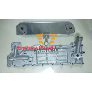 For Isuzu excavator diesel parts 6BD1 6BD1T oil cooler core and cover assy