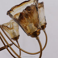 Lustre en verre de style Maillard, design vintage français de luxe, pour salon, villa ou hôtel, luminaires suspendus