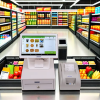 Système de Caisse Enregistreuse Android 10 Pouces Tout-en-Un pour Supermarché, Point de Vente Complet à Écran Tactile