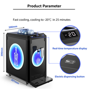 <b>Freestanding</b> Rectangle Drink Dispenser Plastic 220-240V 235W Electric Cooling EU Plug Household Grade - Product Image 3