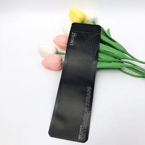 Embalaje de plástico negro brillante Bolsa sellada de 3 lados Bolsa suave con muesca para rasgar Bolsa con cremallera para ropa Almacenamiento de otras cosas - Product Image 5