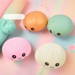 ของเล่นซาลาเปาจำลองหลากสีสัน บรรเทาความเครียด น่ารักพร้อมลายพิมพ์แสดงอารมณ์ เด้งกลับไว ของเล่นธีมอาหาร - Product Image 2