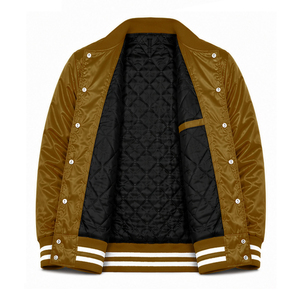 Hot Selling Lightweight Comfortable Satin <b>Jackets</b> For <b>Men</b> Custom Color Quick Dry <b>Men</b> Satin Varsity <b>Jackets</b> Outdoor Fashion Wear - Product Image 6