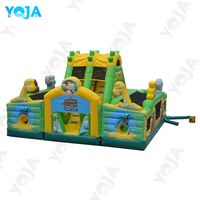 Château gonflable géant à thème Roi Singe pas cher pour enfants, avec toboggans, pour parc d'attractions et jeux d'extérieur