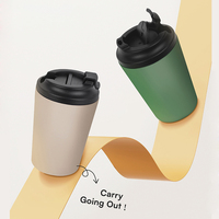 Petite tasse à café 8oz et 12oz en acier inoxydable, gobelets à café à double paroi, isothermes, avec couvercle rabattable