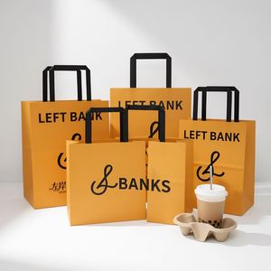 Bolsas de Papel Kraft para Café para Llevar, Tamaños Personalizados e Impresión de Logotipo para Empaquetado de Cafeterías - Product Image 1