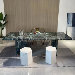 เคาน์เตอร์กระเบื้องหินอ่อนสีเขียวอิตาลีหินอ่อนสีเขียวขัดเงาหรูหราของตกแต่งบ้านหินอ่อนสีเขียวแพรดาสธรรมชาติสีเขียว - Product Image 4