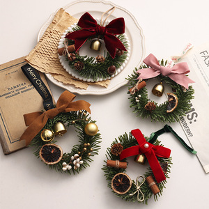 Mini couronne de Noël style Instagram, à suspendre à la porte, à la poignée, à la voiture, ou à la fenêtre de la maison, avec guirlande sonore d'ambiance et de bienvenue - Product Image 1