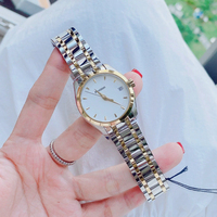 Montre mécanique automatique pour femme, verre saphir, boîtier et bracelet en acier inoxydable, affichage de la date, chronographe, étanche 50m