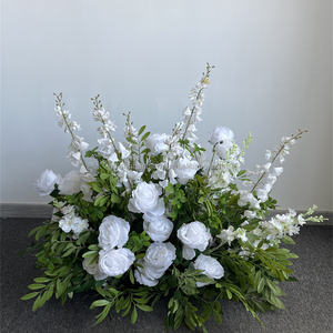 Automne Marron Foncé Kaki Caramel Allée Coureur Soie Fleurs Pièce Maîtresse Arrangement <span class=keywords><strong>Banane</strong></span> Plantes Verdure Guirlande Fleur Sauvage - Product Image 6
