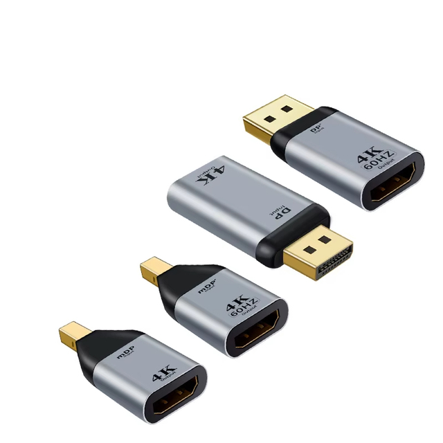 JILIAN Brand New Aluminum Alloy Portable HD Adapter Female DP Male MiniDP Male Converter 4K 30Hz/60Hz HD Output HDTV Connector
