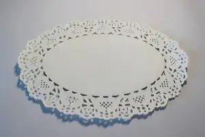 Tapetes descartáveis de papel Doilies para bolos, retângulo branco, quadrado, papel de renda, descartáveis