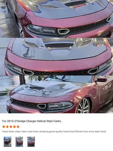 Capot en fibre de carbone léger de style Hellcat de haute qualité pour <span class=keywords><strong>Charger</strong></span> pour <span class=keywords><strong>Dodge</strong></span> <span class=keywords><strong>Charger</strong></span> 2015-2020 - Product Image 5