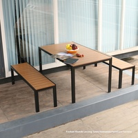 Ensemble de table et de chaises de salle à manger d'extérieur en aluminium haut de gamme, meubles de jardin pliables pour hôtel, café, restaurant, terrasse