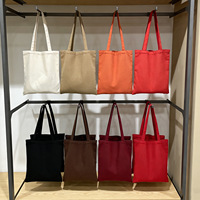 Sacs fourre-tout en toile de taille moyenne, colorés et unis, sensation premium, écologiques, pour usage quotidien et shopping, vente en gros