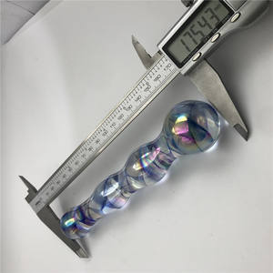 क्रिस्टल ग्लास <span class=keywords><strong>dildo</strong></span> छड़ी के लिए अंदर नीले फूल शैली युगल एनटीएस S5008 बहुरंगी - Product Image 5