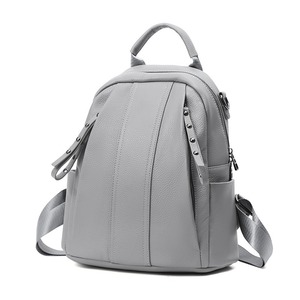 Bagsplaza sac à dos en cuir véritable grande capacité sac à dos sacs d'école pour femmes fille adolescent sacs d'école sac à dos - Product Image 2