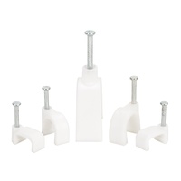 Accessoires de câblage électrique Petits clips de câble de 4mm avec clips de fixation de fil blanc