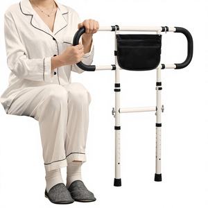 Orange Light Future Hospital Elderly Stainless Steel Handle Medical <b>Bed</b> Assist Side Hand Rail with <b>Led</b> Light Adjustable Height - Product Image 1