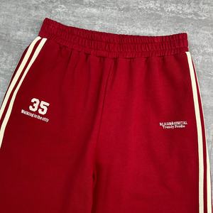 Pantalons de survêtement rayés personnalisés streetwear, pantalons de survêtement en molleton français de designer, pantalons de survêtement larges et lourds en coton, pantalons de survêtement baggy pour hommes - Product Image 3