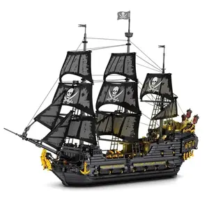 Auf Lager 66036 4708 Stück MOC Piratenschiff Der schwarze Perle Baustein-Satz für Erwachsene Spielzeug für Jungen Geschenk Baustein-Sets