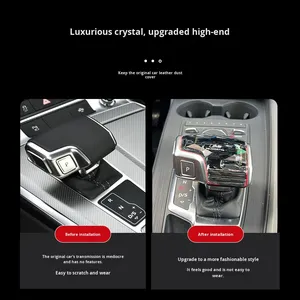 <span class=keywords><strong>Pommeau</strong></span> <span class=keywords><strong>de</strong></span> levier <span class=keywords><strong>de</strong></span> vitesses en cristal pour Audi A6L/A4L/A5/A7/Q5/Q7 OLIVER, installation facile, accessoires intérieurs - Product Image 2