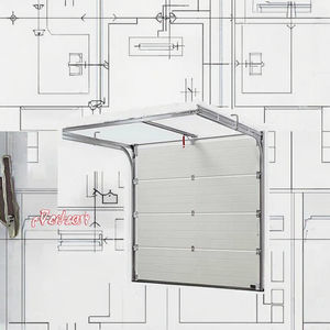 Portes de garage sectionnelles coulissantes en acier au design moderne, avec filet en fibre de verre, système de porte basculante chinois pour la logistique, surface finie - Product Image 2