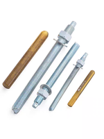 Ancrage chimique à capsule en résine, boulon en acier au carbone de grade 8.8, zingué jaune, M8 à M16, pour fixation de bases de machines
