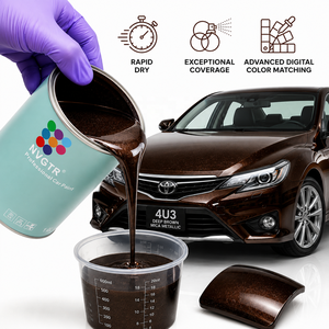 Reiz RAV4 Corolla 4U3 Diepbruine Mica Metallic Autolak Autobasislak Hoogglans Autolak voor herlakken - Product Image 1