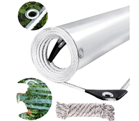 Bâche PVC transparente enduite pour extérieur, matériau de tente et auvent en tricot warp laminé, imperméable, bord renforcé, léger, anti-UV