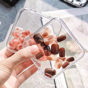 Acrylic Nail Storage Box Transparent Airtight Case For Nail Art Tips Stackable With Lid 7.5x7.5cm 8.5x8.5cm Rectangular Box - Product Image 3
