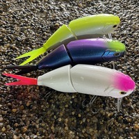 Leurre de pêche flottant à coulée lente, leurre artificiel dur coulant 20cm/88g, type poisson-bouffant avec queue souple et plaque de langue, pour la pêche