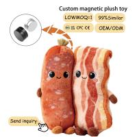 Boneka Plush Magnetik Roti Kotak Kuning Blue Berry, Hadiah Pasangan Tema Makanan Kafe