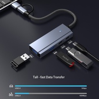 Hub USB 3.2 Gen 2 10 Gb Type C 4 en 2, adaptateur multiport avec port USB 3.0 haute vitesse, chargeur Type C PD pour ordinateur portable iPhone