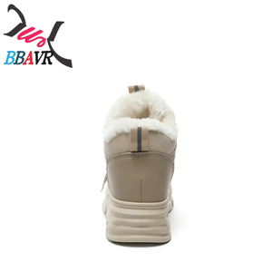 W3630 Nuevas Botas de Media Pantorrilla con Cordones y Borlas, Impermeables, con Forro de Felpa para Invierno, Diseño de Parches, Calzado Deportivo Casual - Product Image 5