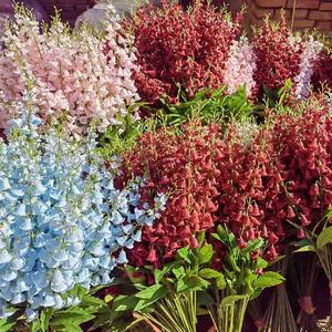 Flores Artificiales de Seda, Delphinium, Campanula, <span class=keywords><strong>Flor</strong></span> de Campana, Tallo Largo, Blanco, Día de San Valentín - Product Image 3