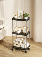 Chariot roulant transparent et fin, organisateur de rangement sécurisé pour couteaux de cuisine et couverts, chariot à 3 niveaux