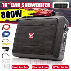 Subwoofer de voiture ultra-fin 400W/800W 8/10/15 pouces, amplificateur de basses actif, haut-parleur audio, son surround automobile - Product Image 1