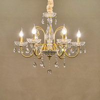 Lustre en cristal en fer forgé-Style français vintage pour chambre à coucher salon salle à manger 2025 nouvel éclairage de luxe