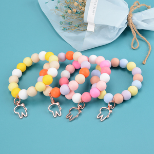 Venta al por mayor, costo de fábrica, grado alimenticio, cuentas de icosaedro de silicona personalizadas, cuentas suaves de silicona para dentición de bebé, 19mm para joyería - Product Image 3