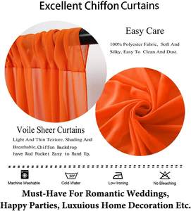 고품질 우아한 직물 쉬폰 교회 배경 커튼 장식 파티 웨딩 배경 단계 장식 - Product Image 5