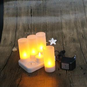 Set of 6 Flickering LED Rechargeable Tealight <strong>Candles</strong> /LED Chargeable <strong>Tea</strong> <strong>Candle</strong> for Wedding Decoration - Product Image 2