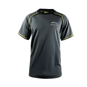 OEM Custom Fashion New Men's Grey Racing Short Sleeve T-shirt F1 car racing sports wear clothes 100% polyester