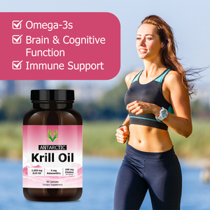 Cápsulas de Astaxantina de Fábrica, Suplemento Omega 3, EPA DHA, Apoyo a la Función Cerebral, Cápsulas de Aceite de Krill Antártico Premium - Product Image 3