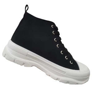 Nuevas Zapatillas Deportivas <span class=keywords><strong>de</strong></span> Plataforma Alta <span class=keywords><strong>de</strong></span> Lona para <span class=keywords><strong>Mujer</strong></span>, Venta al por Mayor, Fabricante OEM, Personalizadas, con Cordones, Suela Gruesa, Casuales - Product Image 1