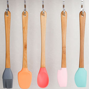 Kits de pâtisserie écologiques et non toxiques pour enfants, ustensiles de cuisine en silicone sans BPA, spatule, brosse, cuillère, ensemble de 5, lavable au lave-vaisselle - Product Image 1